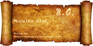 Muzsika Olaf névjegykártya